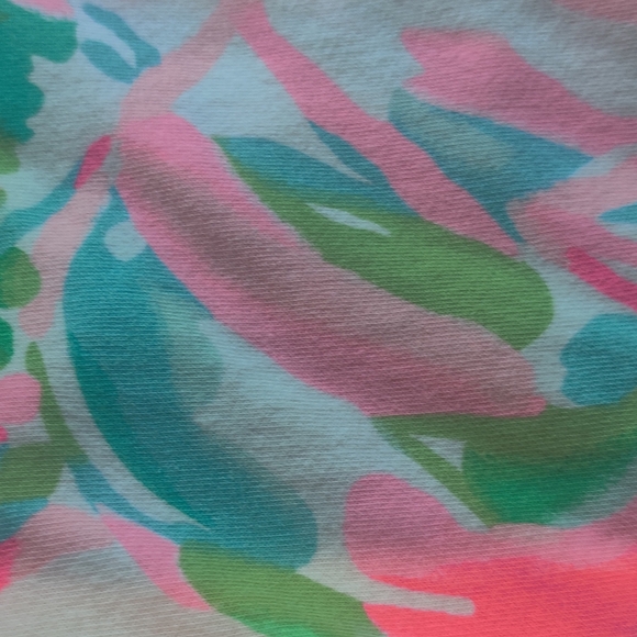 Lilly Pulitzer Pink and Green Ruffle Floral Wrap Dress Size M - Picture 8 of 13